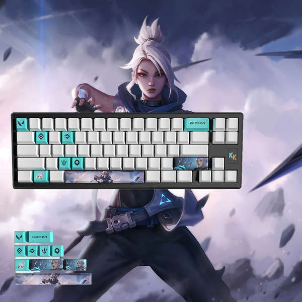 keycap ใส คีย์แคปใส Valorant Keycaps Jet 10 คีย์ Valorant Jett Keycaps Valorant Gaming Keycaps