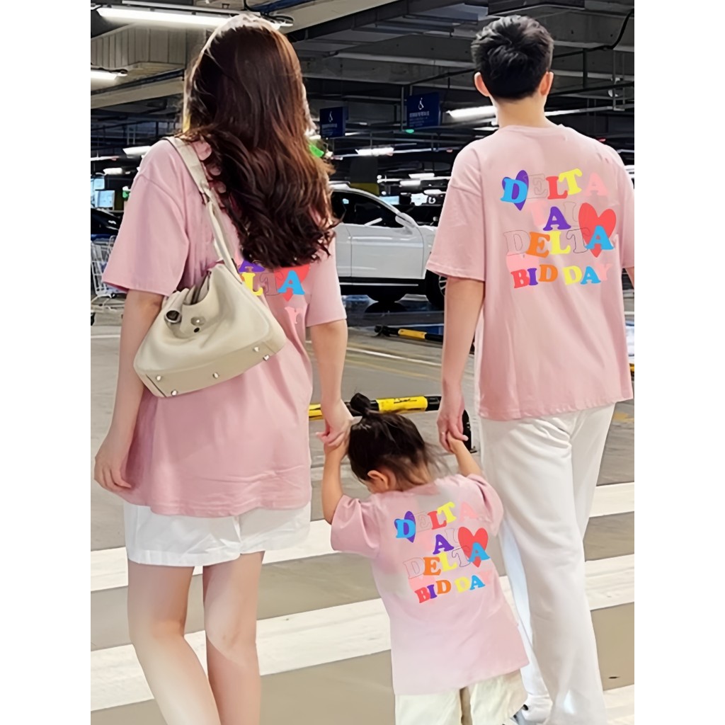พร้อมส่ง&COD RINA STUDIO เสื้อผ้าพ่อแม่ลูกเสื้อโปโล ผ้าฝ้ายแท้ ใส่สบาย เสื้อโปโล Unisex ใหม่
