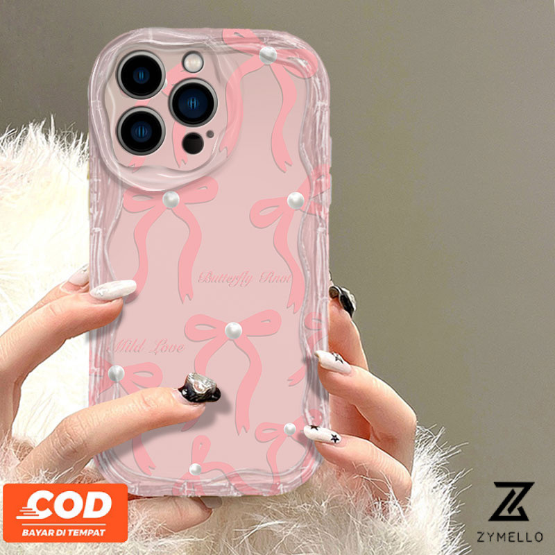 เคสโทรศัพท์realme Note 60 Realme Note 50 Realme C61 C75 C65 C63 C67 C55 C53 C33 C31 C51 C35 Realme C21Y C15 C25 Narzo 50A Prime Simple pearl BowกันกระแทกTPUโทรศัพท์มือถือกรณี
