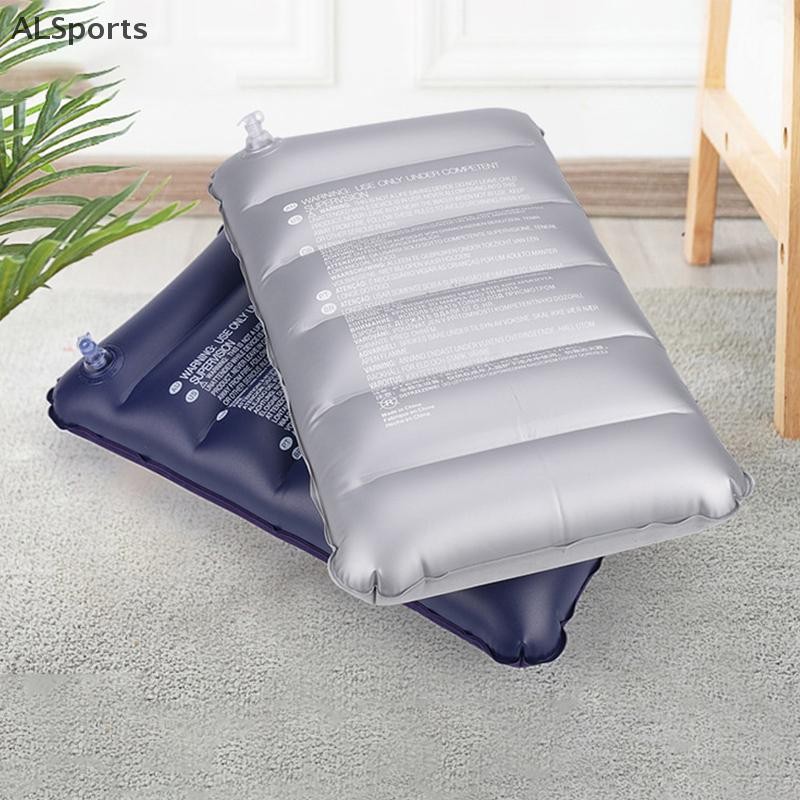 [ALSports] หมอนเบาะลม 47x30 ซม. เบาะนอนหลับตั้งแคมป์กลางแจ้งแบบพกพาพับหมอนเป่าลมสี่เหลี่ยมพนักพิงท่องเที่ยวเบา [th]