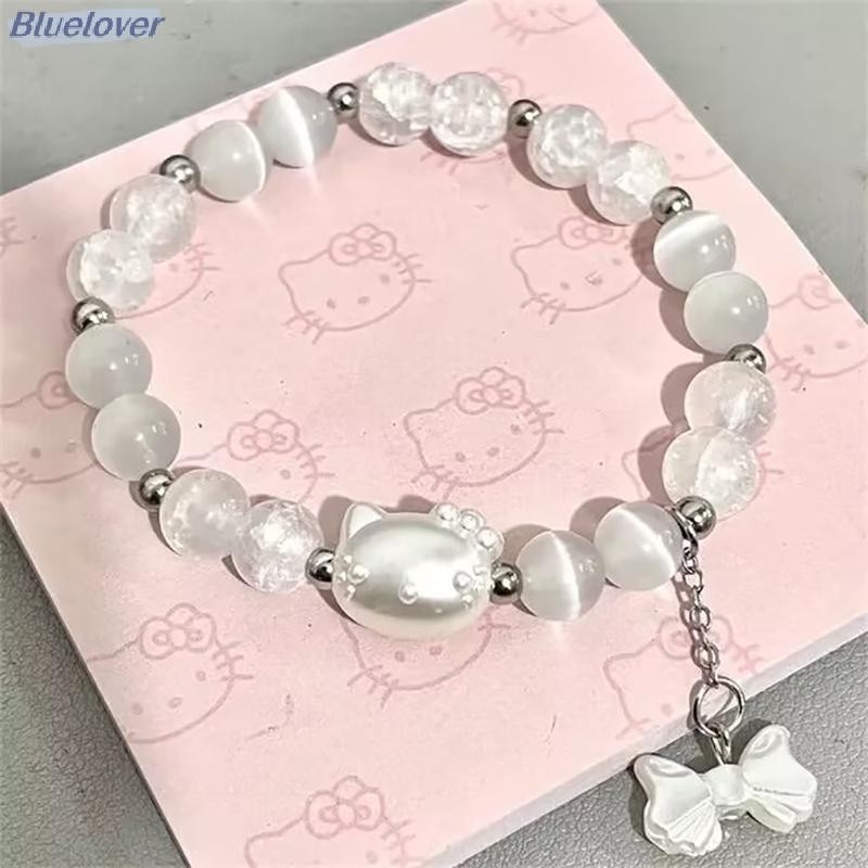 Bluelover Hello Kitty Y2k Diy สร้อยข้อมือผู้หญิงอะนิเมะ Sanrio น่ารักอารมณ์คุณภาพสูงเครื่องประดับมือเพื่อให้แฟนของขวัญใหม่