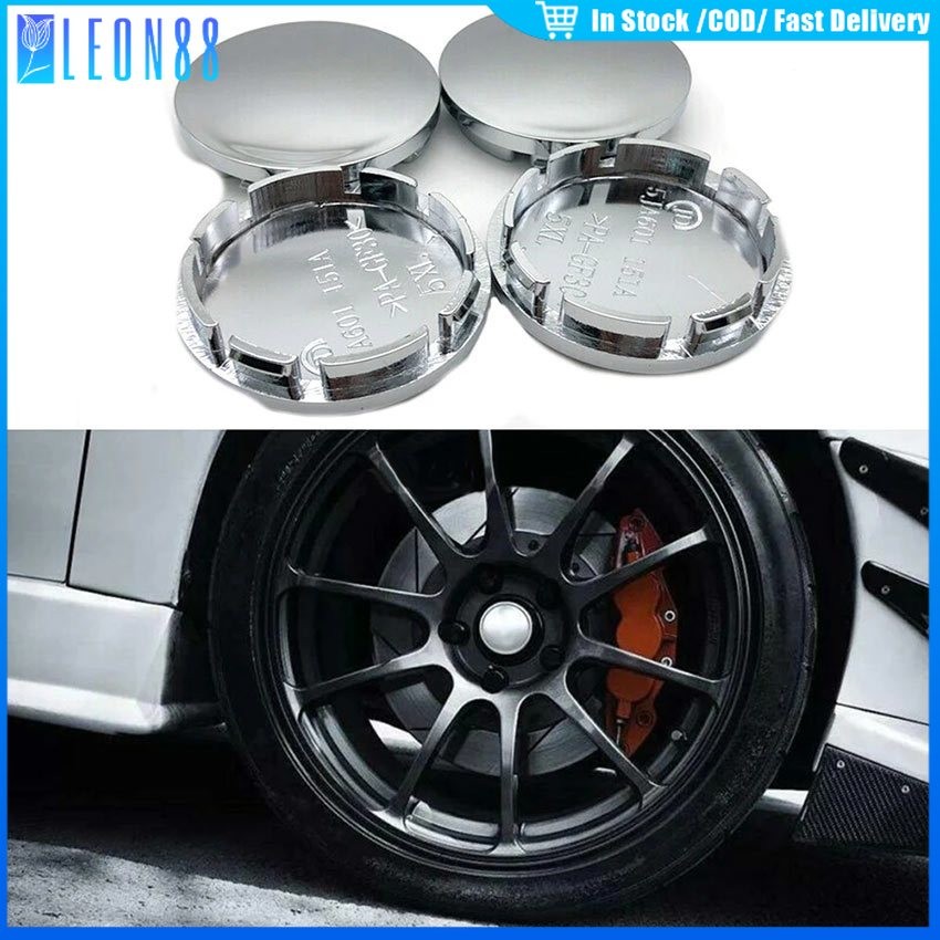 สินค้ามีคุณภาพ ฝาครอบดุมล้อรถยนต์ ABS ชุด4ชิ้น ขนาด56mm อุปกรณ์เสริมรถยนต์ ของมาใหม่！