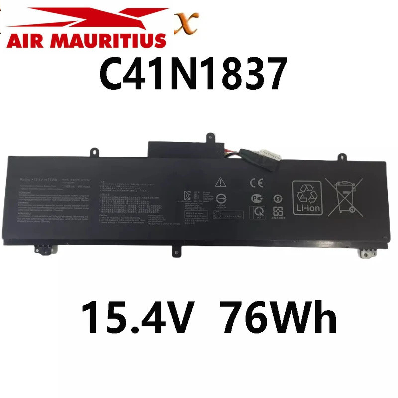 c41n1837 15.4V 76wh แบตเตอรี่แล็ปท็อปสำหรับ ASUS ROG Zephyrus gu502g gu502gv ga502du 0b200-03380100