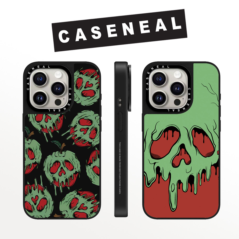 Drop proof CASENEAL เคสโทรศัพท์สําหรับ iPhone 16promax 16pro 16 15Pro 15promax 14promax 13 13promax พิมพ์ด้านข้างเคสแข็ง skull 12 12promax กรณี iPhone 11 กรณีคุณภาพสูง