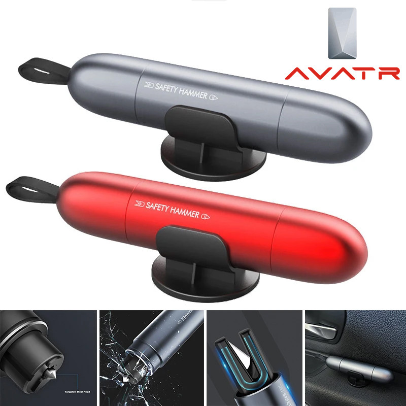 AVATR 11 12ค้อนความปลอดภัยมัลติฟังก์ชั่น สแตนเลสทุบกระจก