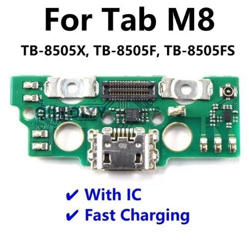 สําหรับ Lenovo Tab M8 TB-8505F/8505X 85O5FS USB Charger แท่นชาร์จพอร์ตขั้วต่อ Flex Cable + เมนบอร์ดจอแสดงผล LCD หน้าจอหลักเชื่อมต่อ Flex Cable
