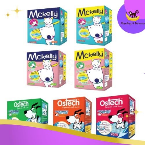 Mckelly Ostech แผ่นรองซับ  รองขับถ่ายสัตว์เลี้ยง สำหรับสุนัขและแมว