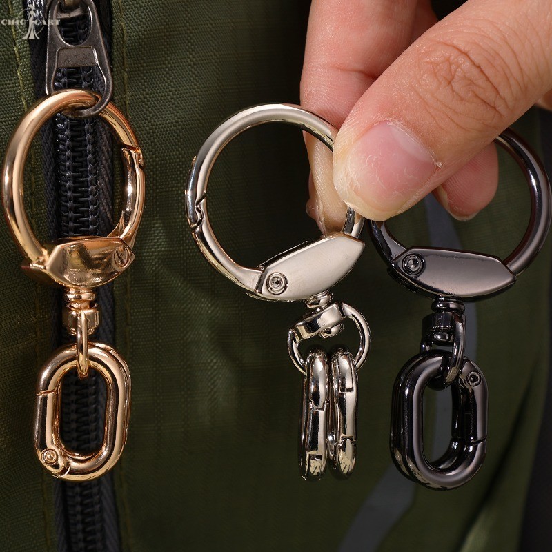 [FSA]พวงกุญแจตะขอ 3 ชิ้นโลหะผสมสังกะสี | ผู้จัดกุญแจแบบส่วนตัวได้พร้อมเข็มกลัดที่ปลอดภัย 2 ชิ้น ดีไซน์สากลสําหรับผู้ชาย/ผู้หญิง ตัวเลือกสีหรูหรา 3 ตัว