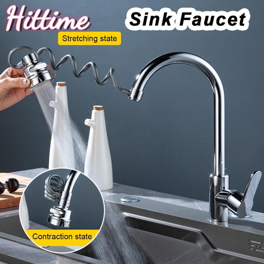 HITTIME 3 โหมดอ่างล้างจานก๊อกน้ําท่อ 360 องศาหมุนกรอง Extension Tube ฝักบัว Water Saving Tap Univers