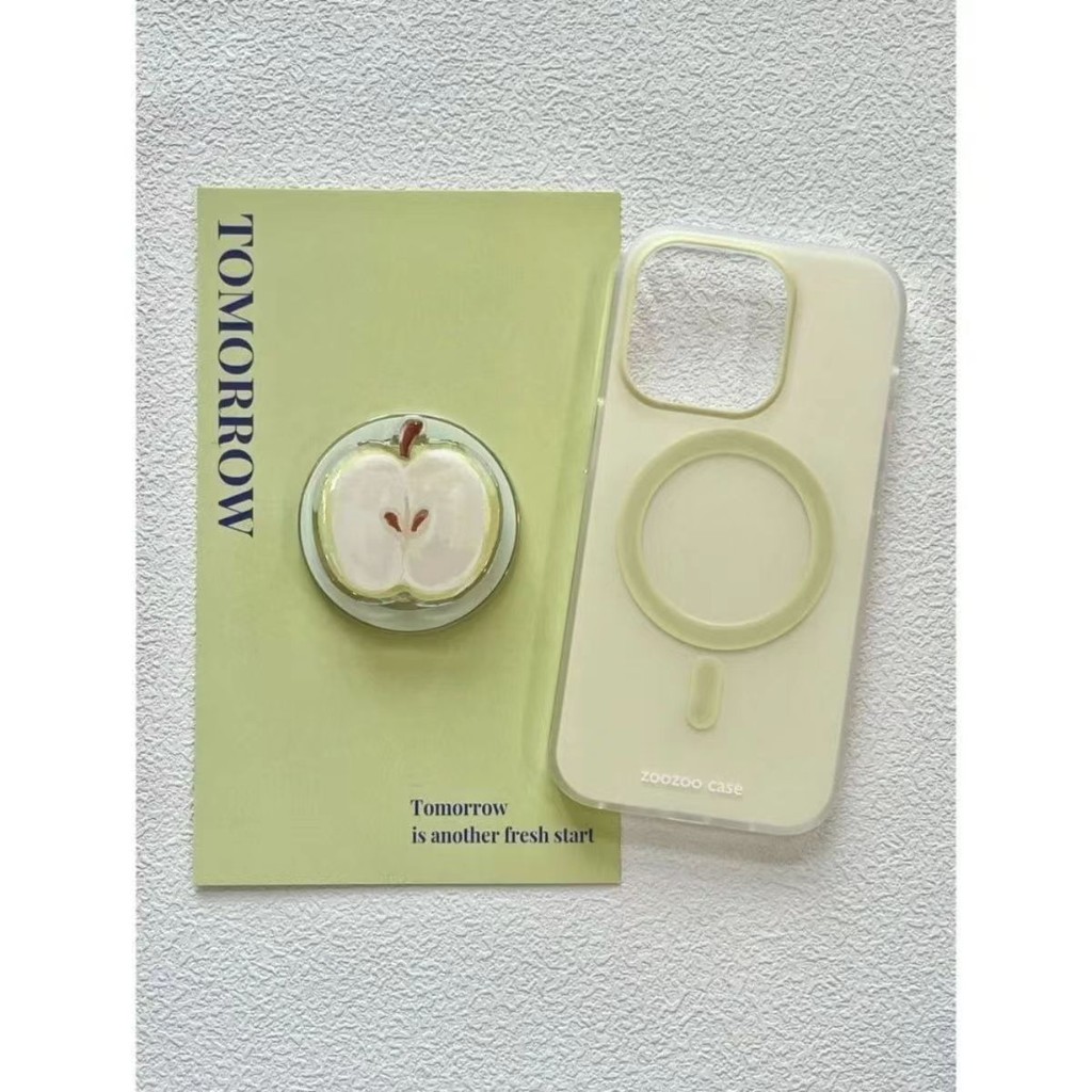 วงเล็บแม่เหล็ก Apple สีเขียวเหมาะสําหรับ iPhone15PROMAX เคสโทรศัพท์ Apple 15/14 ผู้หญิง 13/11 ราคา ถูกที่สุด ดีลบีเคเค