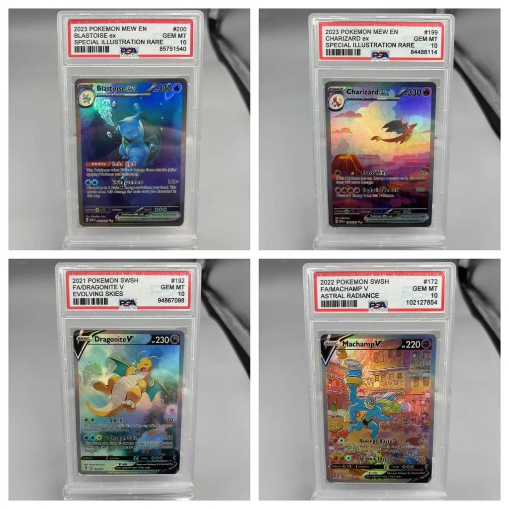 Psa10 DIY PTCG Rating Card Collection Card 2021 SWSH FA/RAYQUAZA V MEWTWO ex Copy 10Points Rating Ca