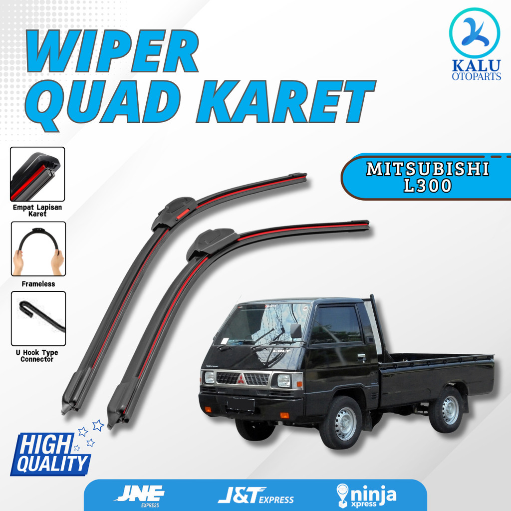 Mitsubishi L300 Pickup Quad Blade 4 ที่ปัดน้ําฝนยางไร้กรอบ 1 ชุดซ้ายและขวา