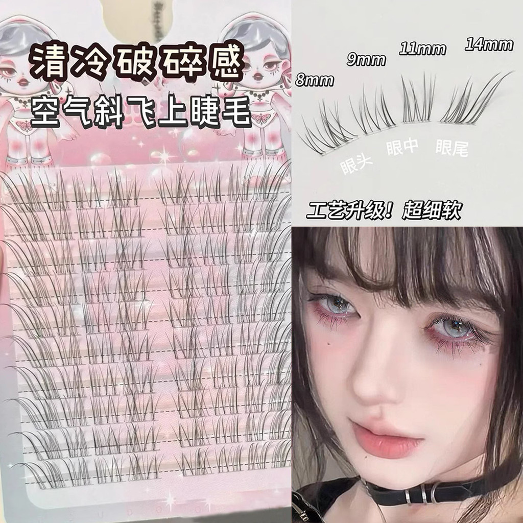 Breathable Fox สไตล์ขนตาปลอม Cluster Set - Natural Wispy Magnetic Lashes, Eyelash Book สําหรับแต่งหน้าทุกวัน