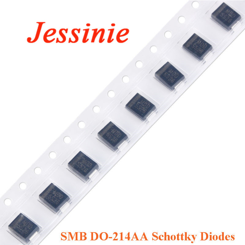10 pcs SMB DO-214AA SMD Schottky Diodes SK54 SS24 SS26 SS34 SS36 SS54 SS56 SS210 SS310 SS510 SS2200 