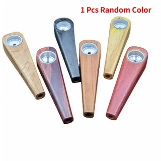 1 Pcs Rainbow/Brown 420 Mini Wood Pipe