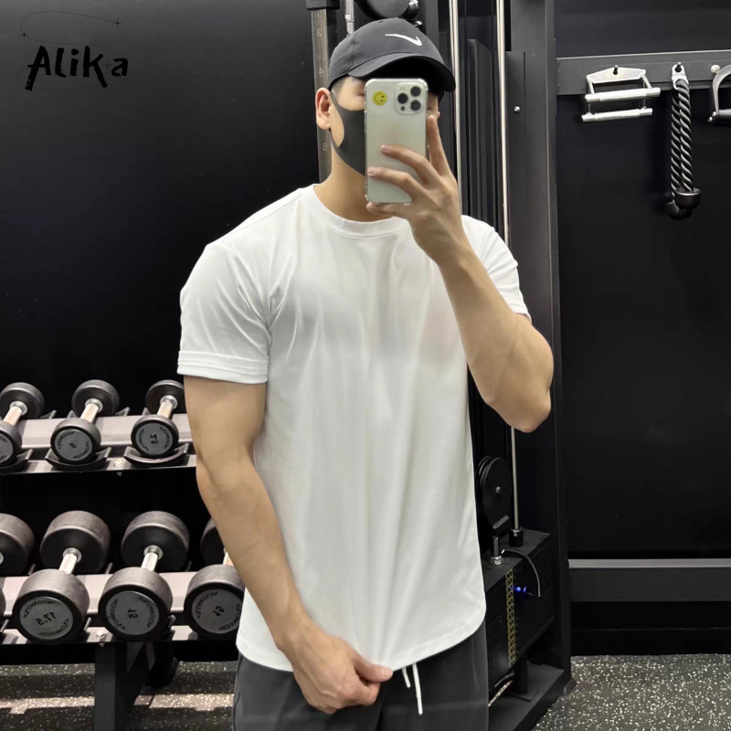 Alika เสื้อยืดคอกลมผู้ชายสำหรับฤดูร้อน ออกแบบตาข่ายระบายอากาศ