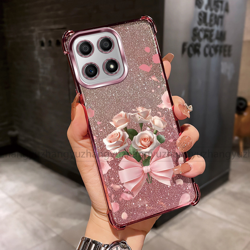 2025 ใหม่ซิลิโคนสี่มุมป้องกัน HDJ เคสโทรศัพท์สําหรับ Honor X6C X6 X6S X8 4G 5G X6A X6B X8A X8B X8C T
