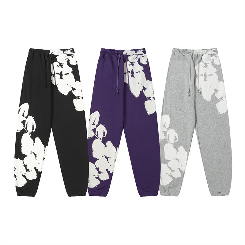 กางเกงผ้าเทอร์รี่ 380g ลาย DENIM TEARS สไตล์แคชวล สำหรับทั้งผู้ชายและผู้หญิง