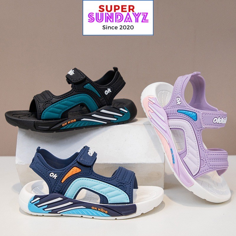 อายุ 4.5-10+Yrs Active Boy Girl รองเท้าแตะเด็กรองเท้าแตะขนาด 26-35 รองเท้าแตะ Selipar Budak by Super