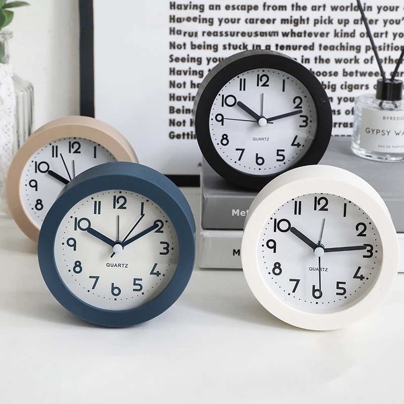 [ พร้อมส่ง ]นาฬิกาตั้งโต๊ะ นาฬิกาขนาดเล็ก นาฬิกาปลุก ไรเสียง สไตล์มินิมอล 9051
