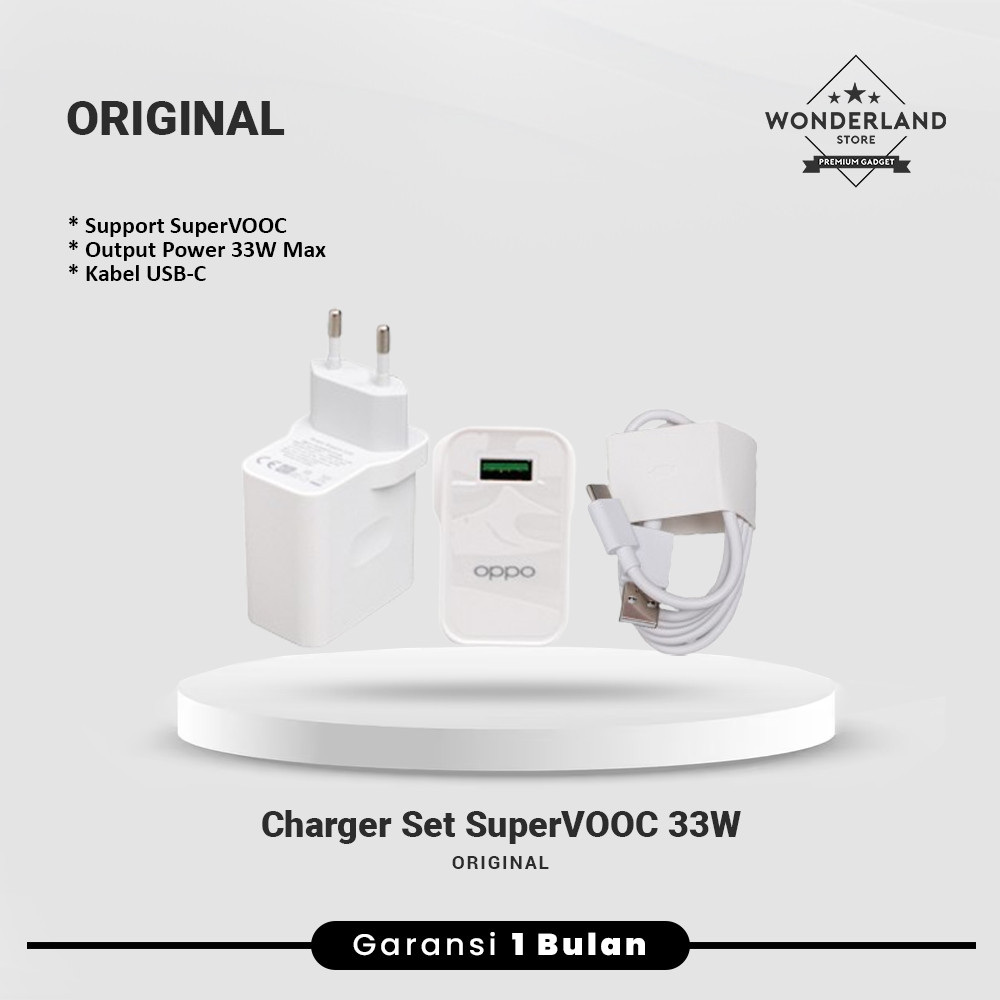 OPPO VOOC SuperVOOC อะแดปเตอร์ชาร์จ 18W 30W 33W 45W 65W 80W 120W สาย USB-C Micro USB