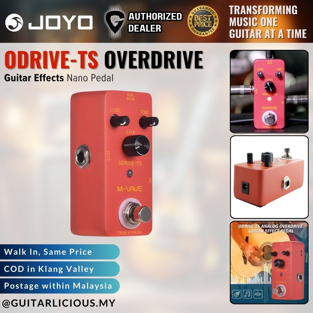M-VAVE ODRIVE-TS Overdrive Guitar Effects Nano Pedal (ภาษาอังกฤษระหว่างประเทศ)