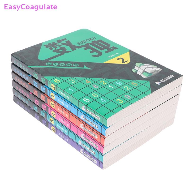 Eas 6 ชิ้น/เซ็ต Sudoku Thinking Game Book เด็กเล่นสมาร์ทหนังสือตัวเลขสมอง Ate