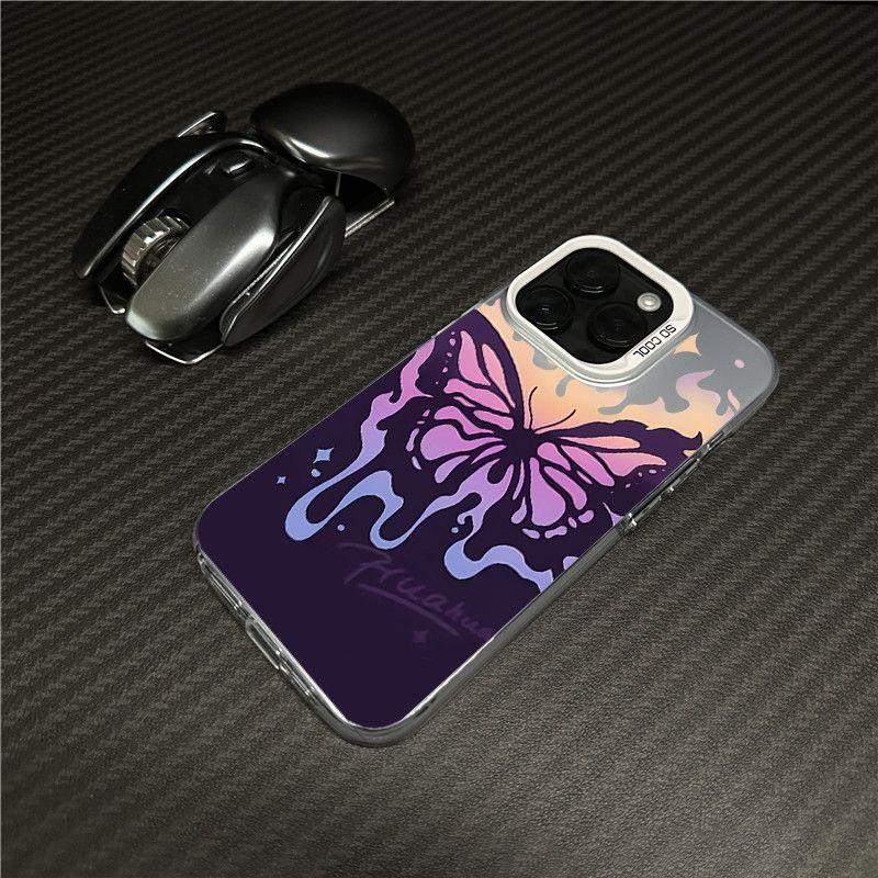 Dark สัตว์เปลวไฟผีเสื้อเคสโทรศัพท์เหมาะสําหรับiPhone 11 12 13 promax 14 15 16 pro max xr x xs 8plus 