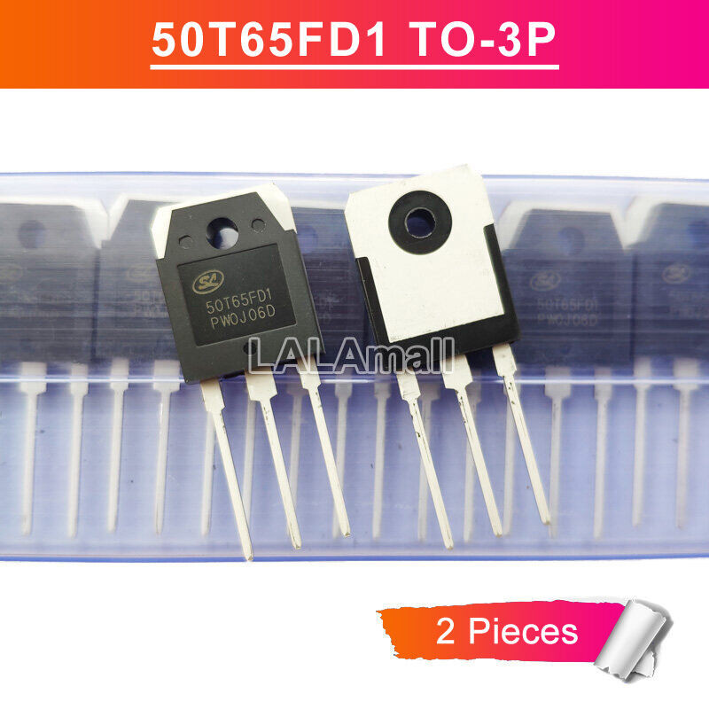 2pcs Original 50T65FD1 TO-3P 50T65 FD1 SGT50T65FD1 SGT50T65FD1PN TO3P 50A/650V IGBT ทรานซิสเตอร์ยี่ห