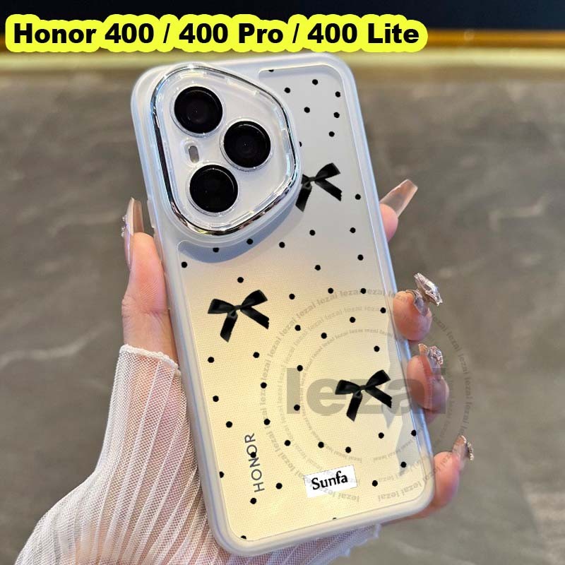 Honor 400 Pro 5GเคสHonor 400Pro 400 Pro 400 Lite 5Gเคส กรณีกล้องป้องกันน่ารักนุ่มกันกระแทก Clear Lux