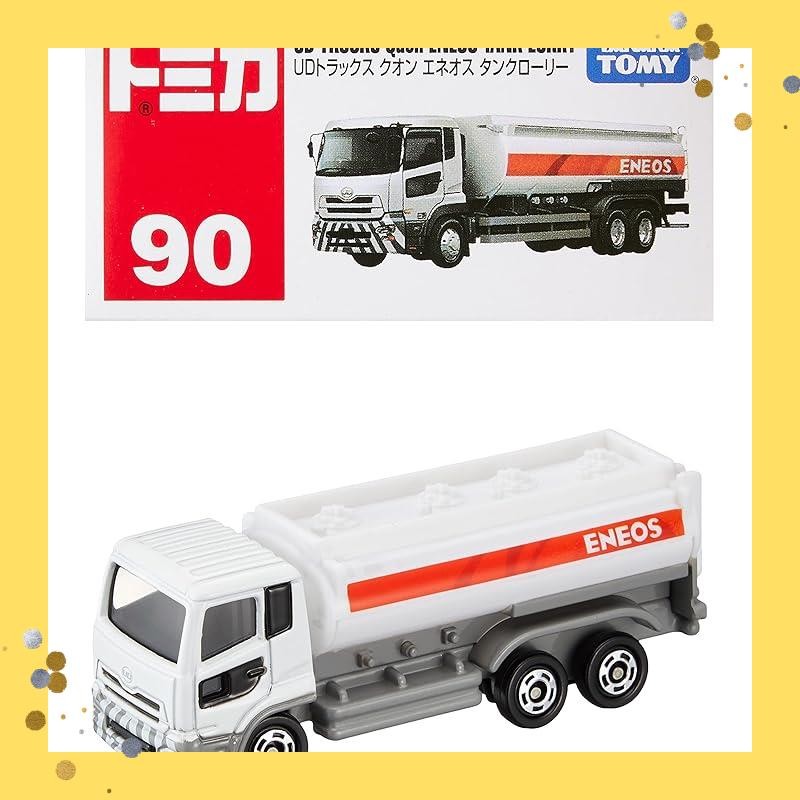 TAKARA TOMY "Tomica No.90 UD Trucks Quon Eneos Tanker (Box)" Minicar Car Toy 3years old and up in a 
