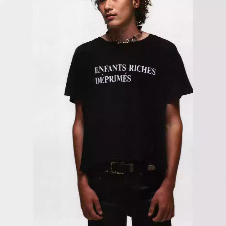 OIR1Children's Wealth Dprimes Letters LOGO Washed Old Short Sleeve T T-shirt