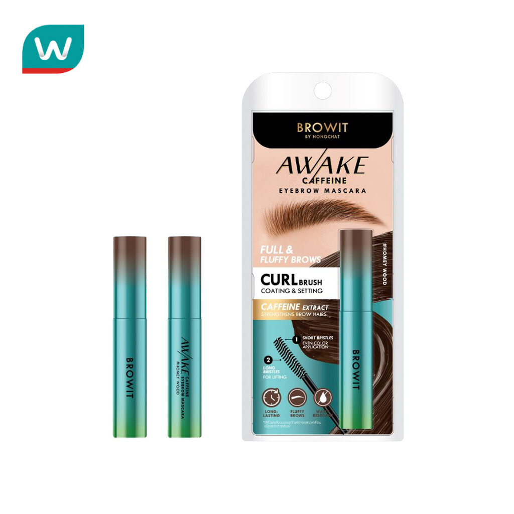 Browit บราวอิท อะเวค คาเฟอีน อายบราว มาสคาร่า 4ก. โฮมมี่วู้ด