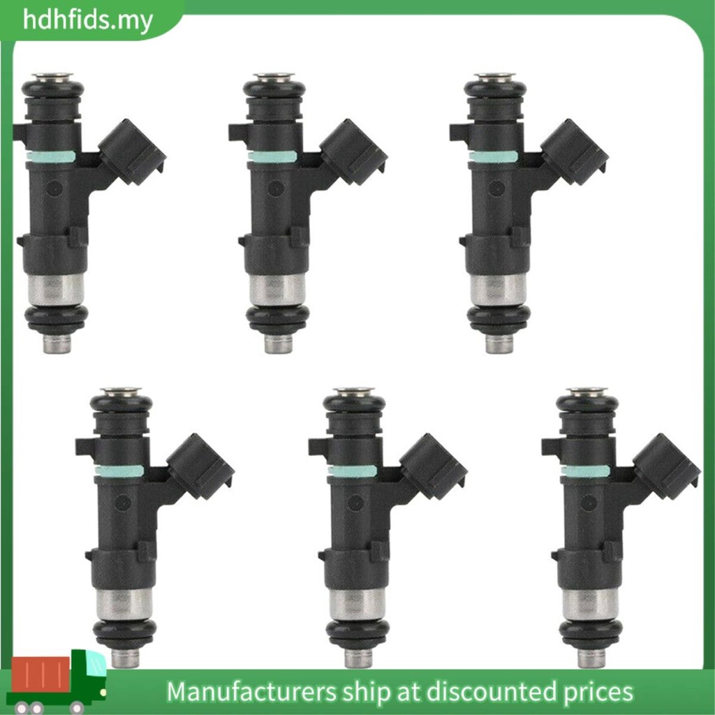 6PCS หัวฉีดน้ํามันเชื้อเพลิงสําหรับ QX56 4.0L อะไหล่อุปกรณ์เสริมอะไหล่ 0280158007 16600-7S000