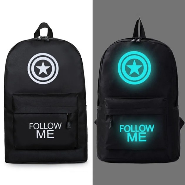 Unisex Cartoon Luminous Outdoor Travel Backpack Shoulder Bag Large Knapsack 0-43