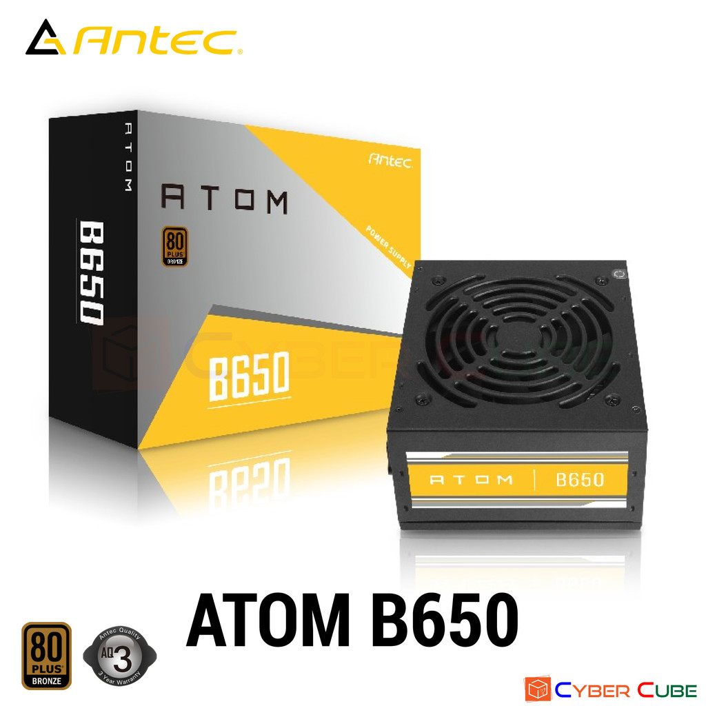 Antec ATOM B650 650W (80 PLUS BRONZE) POWER SUPPLY ( อุปกรณ์จ่ายไฟ / PSU )