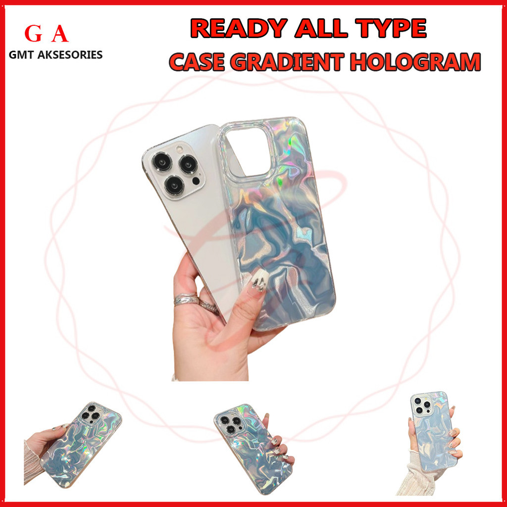 GRADIENT WATTERY HOLOGRAM สําหรับ IPHONE 15 15 PRO 15 PLUS 15 PRO MAX 16 16E 16 PLUS 16 PRO MAX 17 1