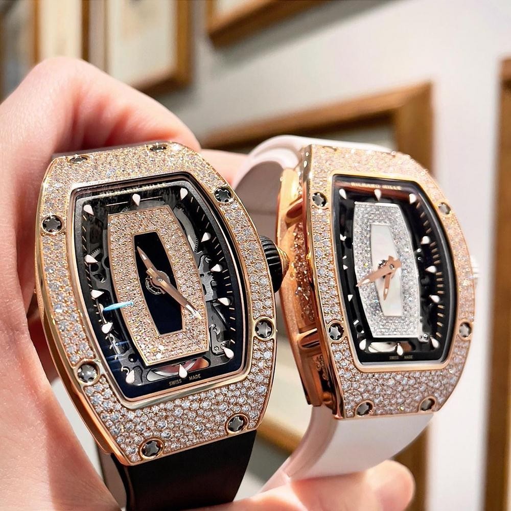 Fghg Richard RM07-01 Red Lips Gypsophila สุภาพสตรีนาฬิกาควอตซ์ Niche Light Luxury High-End เพชรนาฬิก