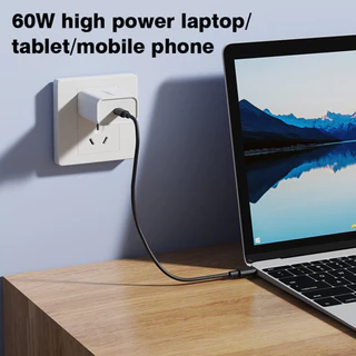 6 In 1 กล่องเก็บสายเคเบิลข้อมูลมัลติฟังก์ชั่น 60W กล่องเก็บสายเคเบิลข้อมูล Type-C คู่อินเทอร์เฟซ Lightning Android รองรับการใช้งาน