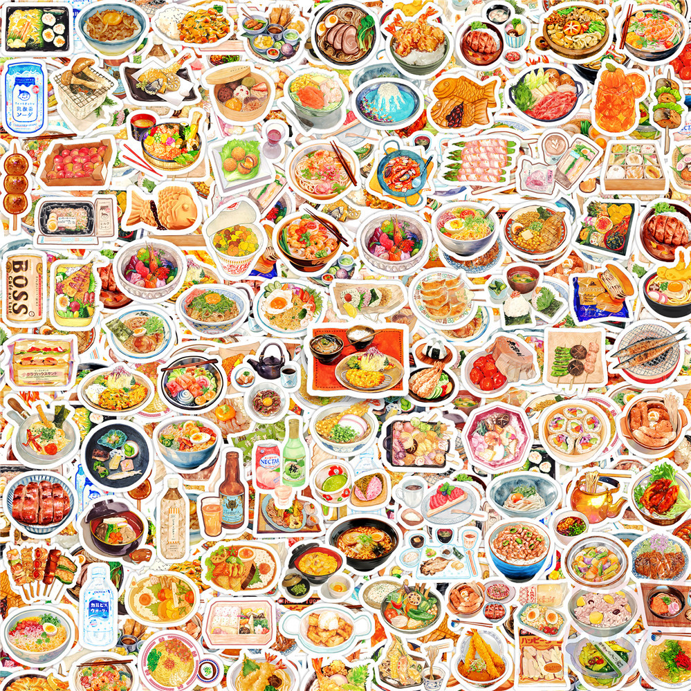 120ชิ้น/เซ็ต ★★★ สติ๊กเกอร์คู่มือไดอารี่ขนาดเล็กอาหารอร่อยญี่ปุ่น ★★★ DIY แฟชั่นสมุดภาพอัลบั้มตกแต่งสติ๊กเกอร์สติ๊กเกอร์ (ขนาด:2~3ซม.)