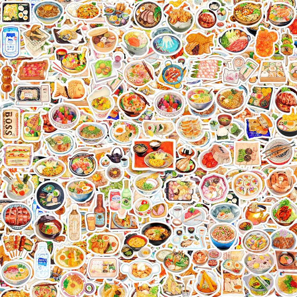 120ชิ้น/เซ็ต ★★★ สติ๊กเกอร์คู่มือไดอารี่ขนาดเล็กอาหารอร่อยญี่ปุ่น ★★★ DIY แฟชั่นสมุดภาพอัลบั้มตกแต่งสติ๊กเกอร์สติ๊กเกอร์ (ขนาด:2~3ซม.)