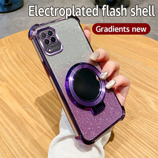 เคส For Samsung A42 5G / Samsung A12 / Samsung A22 4G / Samsung M22 4G / M12 / M42 5G tpu กระจกป้องกันการตกสี่มุมและกันกระแทก CDJM ขาตั้งเคสโทรศัพท์