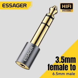Essager แจ็คเสียง Adapte สําหรับลําโพงกีตาร์ไมโครโฟนหูฟัง 6.5 มม.หญิงถึง 3.5 มม.