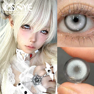 เกรด 0~-8.00KSSEYE คอนแทคเลนส์คอสเพลย์ฮาโลวีน White eye Makeup 14.5MM Kuro Mime Softlens คอนแทคเลนส์สี 1 ปีใช้