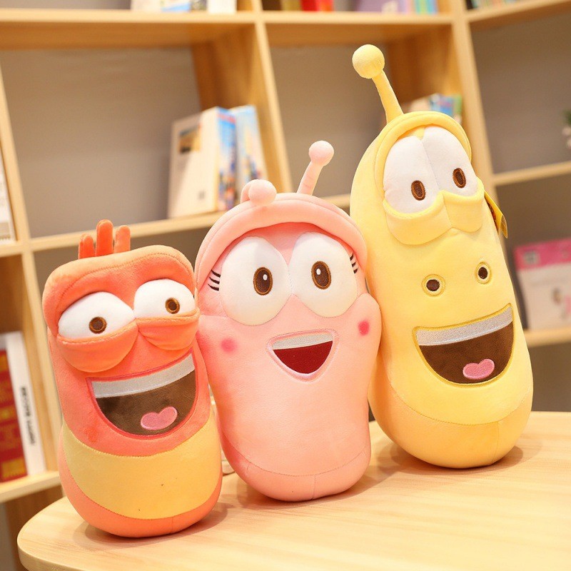 ใหม่ของแท้ larva Hilarious Bug หมอนตุ๊กตาขนาดใหญ่ Caterpillar ของเล่นตุ๊กตา Ragdoll Stinky Bug