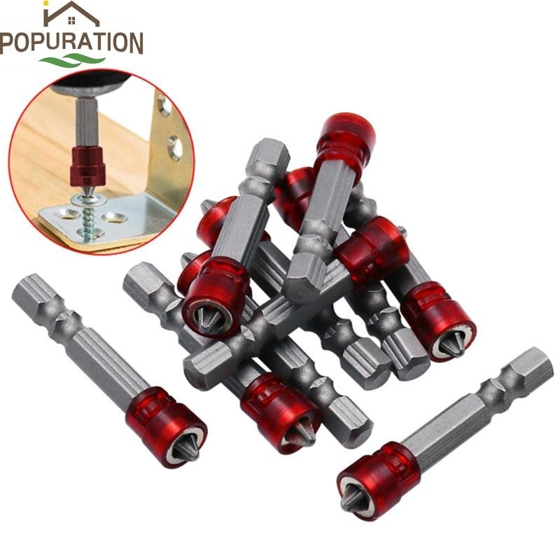 Magnetic Screwdriver Bit Cross-head Electric Drill Screw Driver Bits 1/4'' Hex
