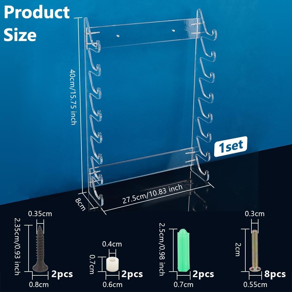 OLYCRAFT ที่วางไม้กลองอะคริลิคสําหรับ 8 คู่ Drumstick Display Stand Clear Drumstick Organizer Holder