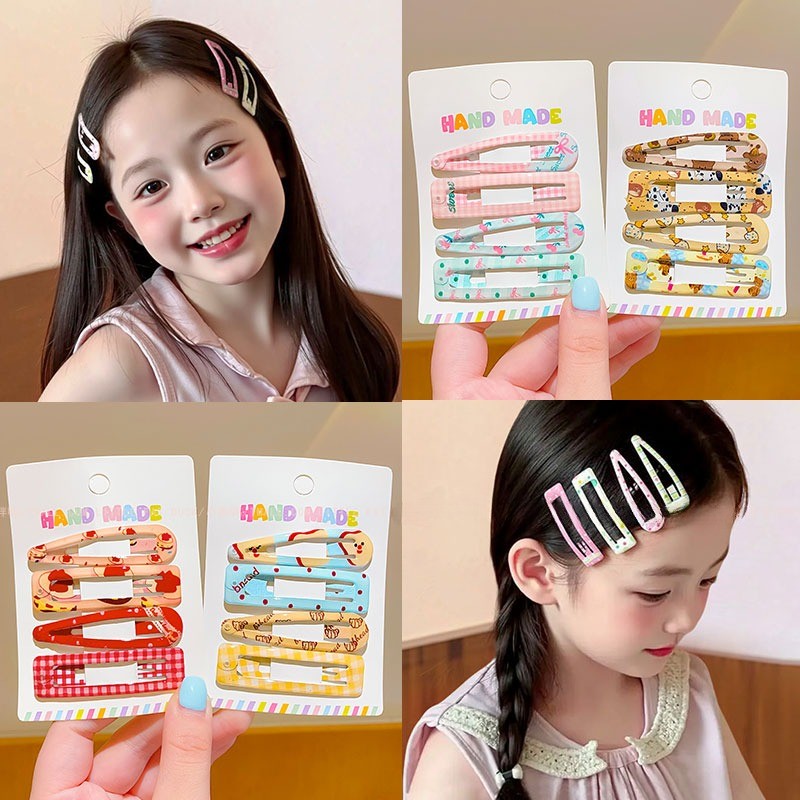 8 ชิ้นชุดกิ๊บติดผมหน้าม้าแฟชั่นเกาหลีใหม่น่ารักด้านข้างกิ๊บติดผมหน้าม้าปิ่นปักเครื่องประดับผม