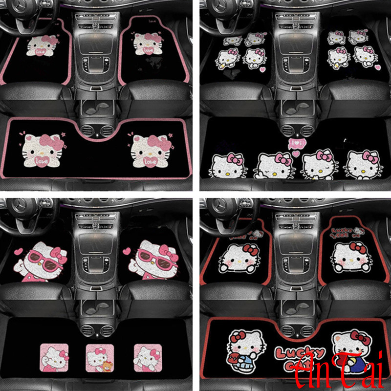 พรมปูพื้นรถยนต์ 3pcs กันลื่นและทนต่อการสึกหรอ กันน้ำ กันคราบ กันฝุ่น ทำความสะอาดง่าย ตัดได้ วัสดุพีวีซี พอดีรถ5ที่นั่ง