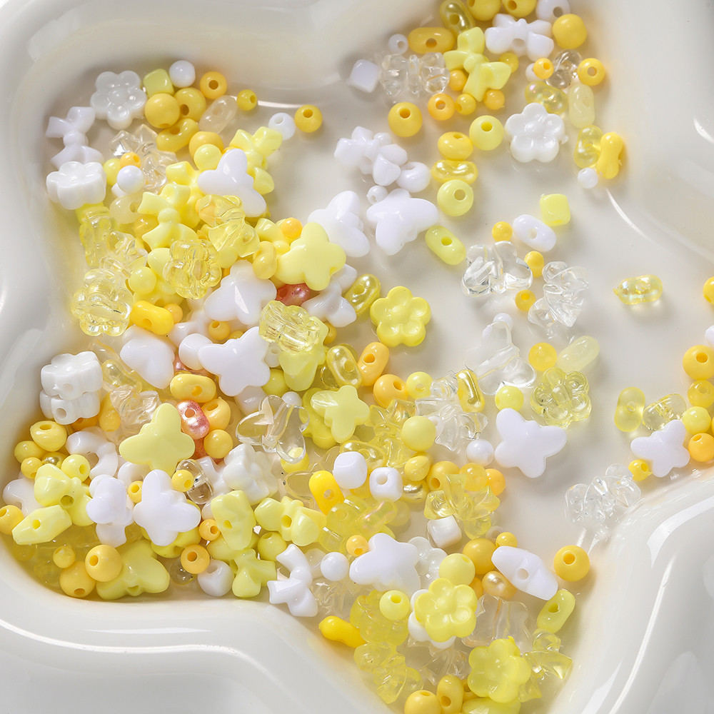 ST.KUNKKA 20g 50g ลูกปัดขนาดเล็กสีอะคริลิคผสมสร้อยข้อมือลูกปัดลูกปัดลูกปัดดอกไม้ - รูปที่ 7